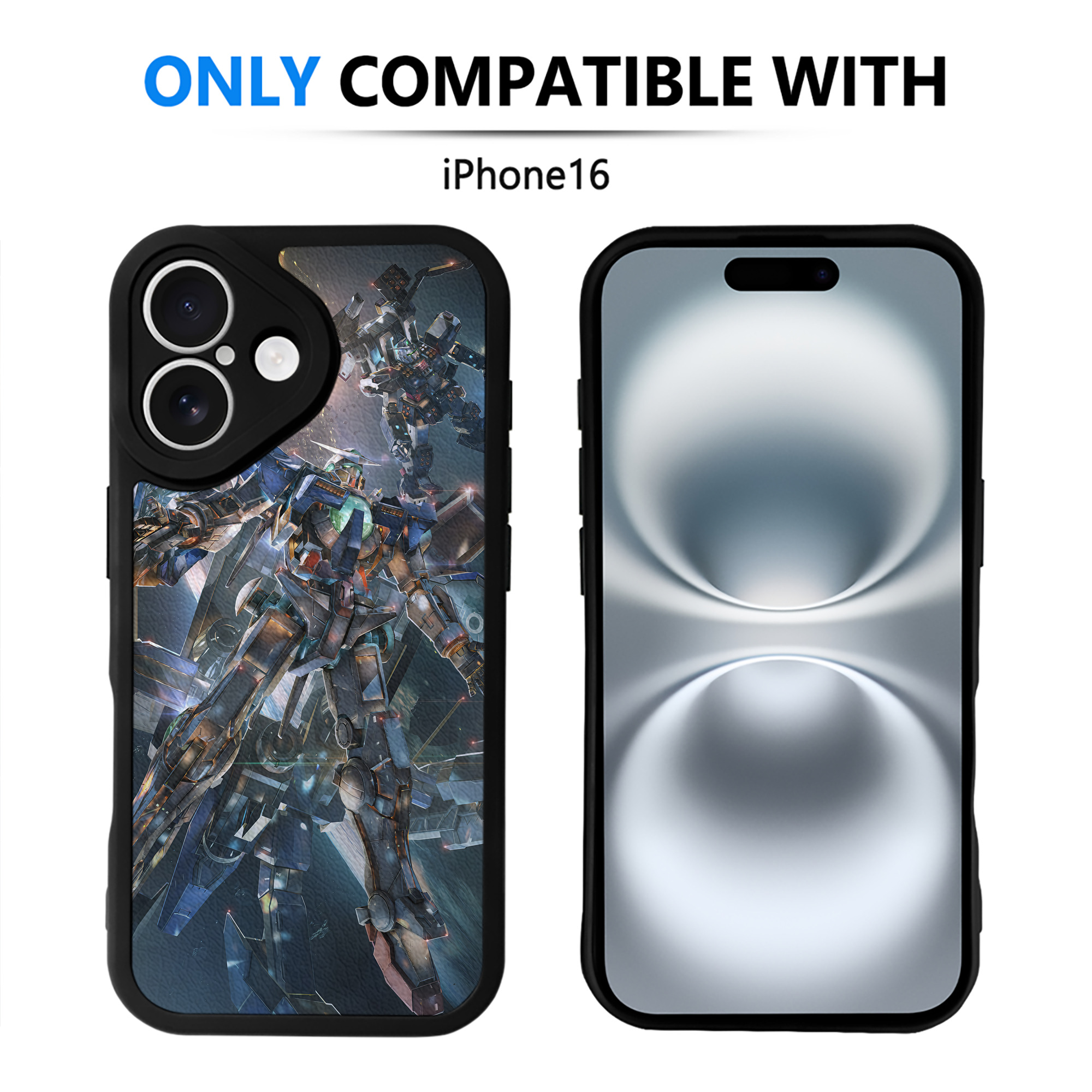 （画像用） 機動戦士ガンダム Mobile Suit Gundam 【iPhone 16シリーズ対応】シリコンスマホケース（レザー調） 材質：シリコン